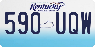 KY license plate 590UQW