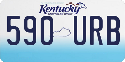 KY license plate 590URB