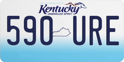 KY license plate 590URE