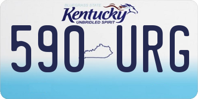 KY license plate 590URG