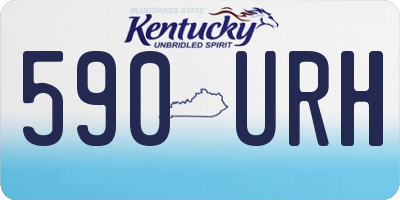 KY license plate 590URH
