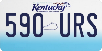 KY license plate 590URS
