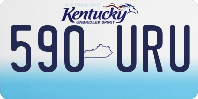 KY license plate 590URU