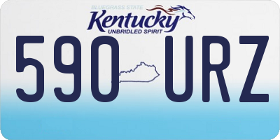 KY license plate 590URZ