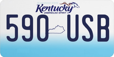 KY license plate 590USB