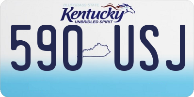 KY license plate 590USJ