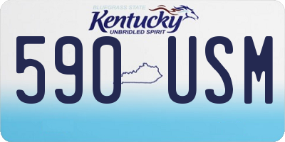 KY license plate 590USM