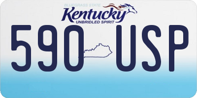 KY license plate 590USP