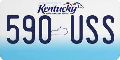 KY license plate 590USS