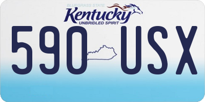 KY license plate 590USX
