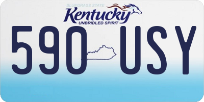 KY license plate 590USY