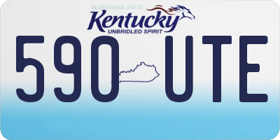 KY license plate 590UTE