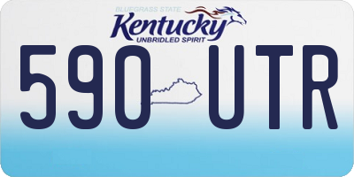 KY license plate 590UTR