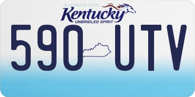KY license plate 590UTV