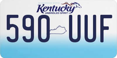 KY license plate 590UUF