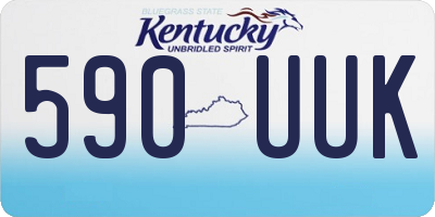 KY license plate 590UUK