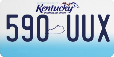 KY license plate 590UUX