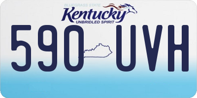 KY license plate 590UVH
