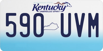 KY license plate 590UVM