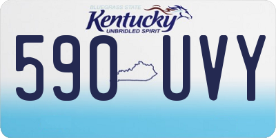 KY license plate 590UVY