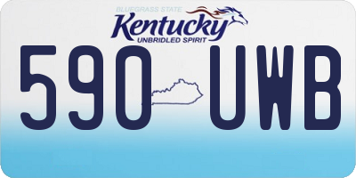 KY license plate 590UWB