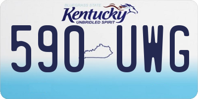 KY license plate 590UWG