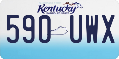 KY license plate 590UWX