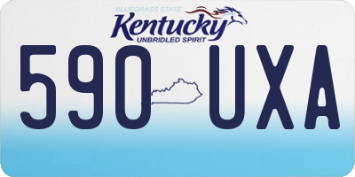 KY license plate 590UXA