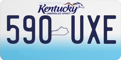 KY license plate 590UXE