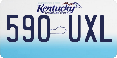 KY license plate 590UXL