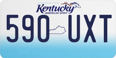 KY license plate 590UXT