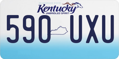 KY license plate 590UXU