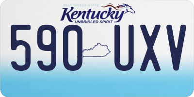 KY license plate 590UXV