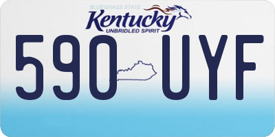 KY license plate 590UYF
