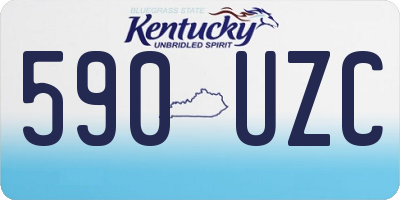 KY license plate 590UZC