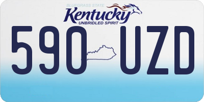 KY license plate 590UZD