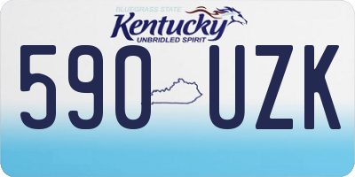 KY license plate 590UZK