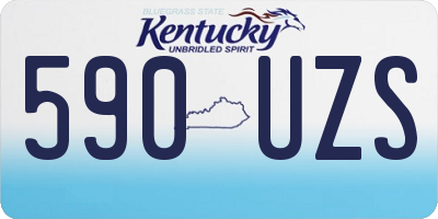 KY license plate 590UZS