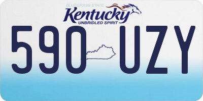 KY license plate 590UZY