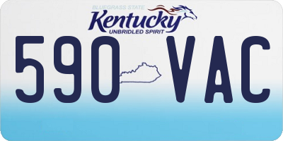KY license plate 590VAC