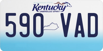 KY license plate 590VAD
