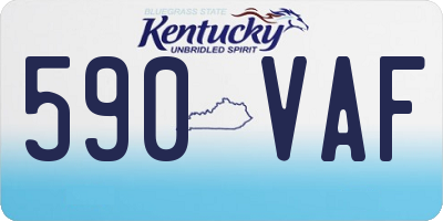 KY license plate 590VAF