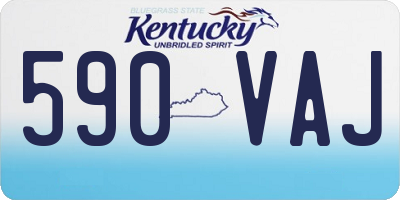 KY license plate 590VAJ