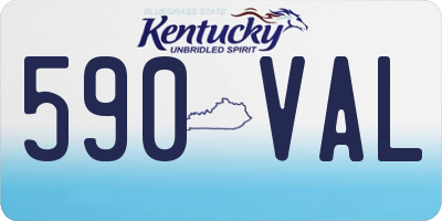 KY license plate 590VAL