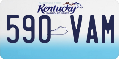 KY license plate 590VAM