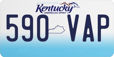 KY license plate 590VAP