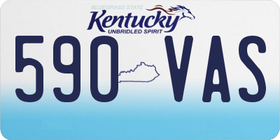 KY license plate 590VAS
