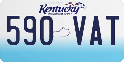 KY license plate 590VAT
