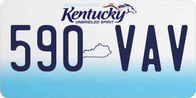 KY license plate 590VAV