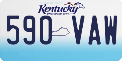 KY license plate 590VAW